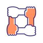 linked arms icon